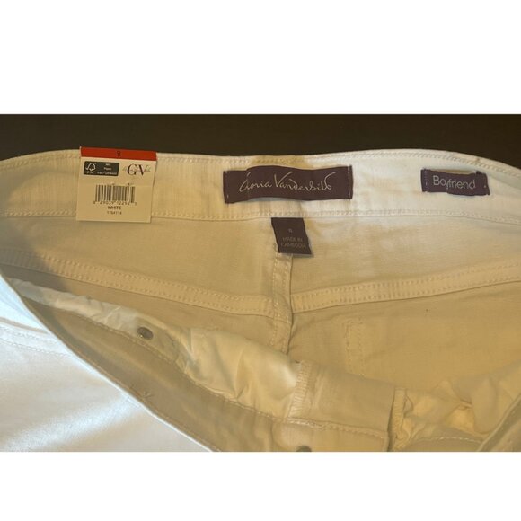 Gloria Vanderbilt Women’s White Boyfriend Jeans Size 8 Relaxed Fit Denim - Picture 5 of 8